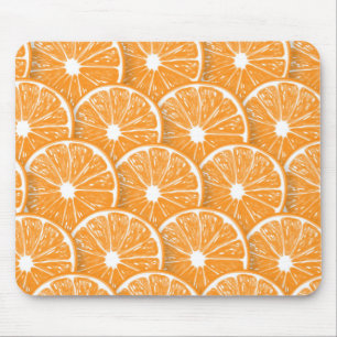 Orangefarbene Scheiben Mousepad