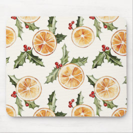 Orangefarbene Scheiben Mousepad