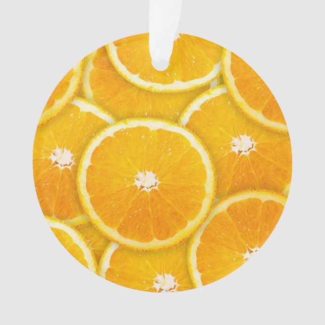 Orangefarbene Scheiben Ornament (Vorderseite)