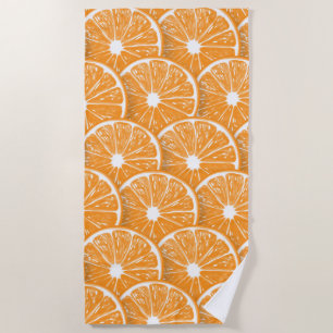 Orangefarbene Scheiben Strandtuch