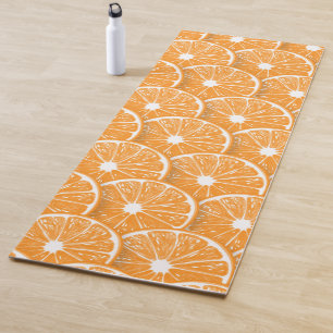 Orangefarbene Scheiben Yogamatte