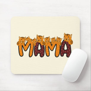 Orangefarbene schlafende Katzen Mousepad