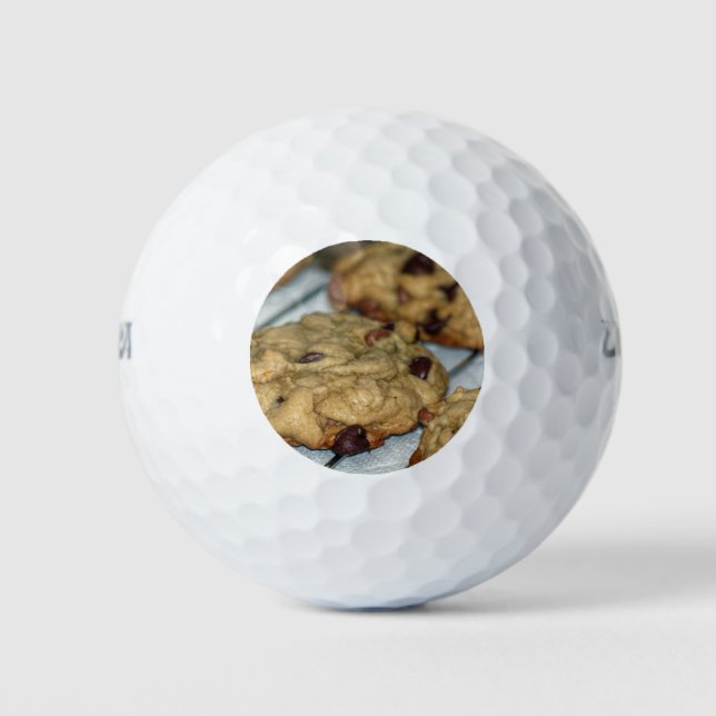 Orangefarbene Schokolade Chip Cookies Golfball (Vorderseite)