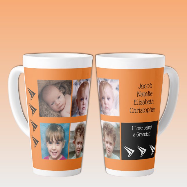 Orangefarbene schwarze Liebe als Großmutter mit Fo Milchtasse (Von Creator hochgeladen)