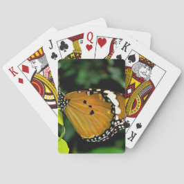 Orangefarbene, schwarze und weiße Schmetterlinge a Spielkarten
