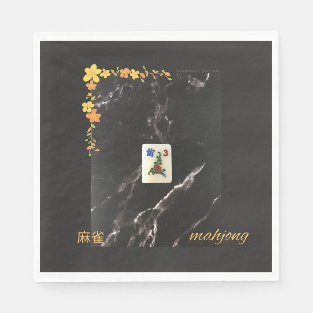 Orangefarbene Serviette (Vorderseite)