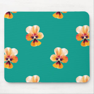 orangefarbene Stiefmütterchen Mousepad