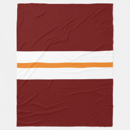 Orangefarbene Streifen auf tiefroten Streifen Fleecedecke