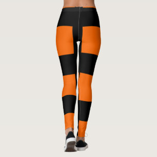 Orangefarbene Streifen Leggings