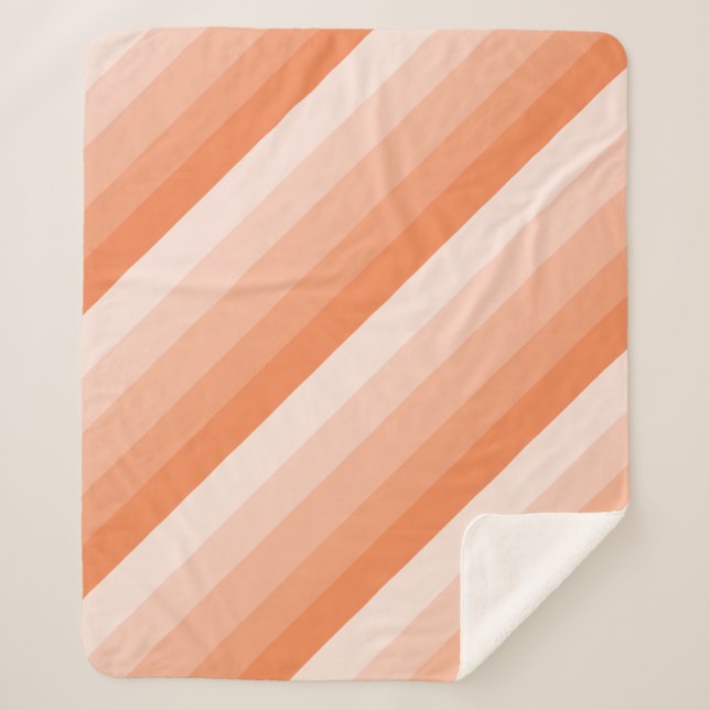 Orangefarbene Streifen Sherpadecke (Vorderseite)