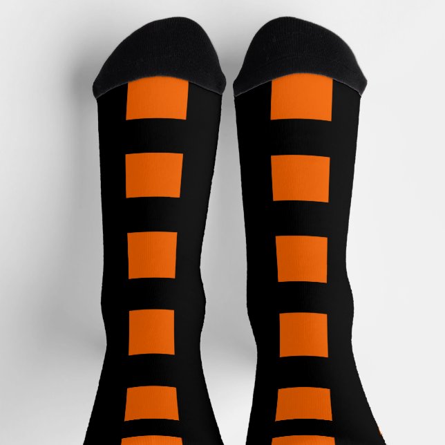 Orangefarbene Streifen Socken (Oben)