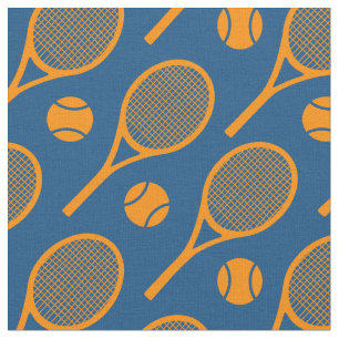 Orangefarbene Tennisschläger - Anpassen der Grö Stoff