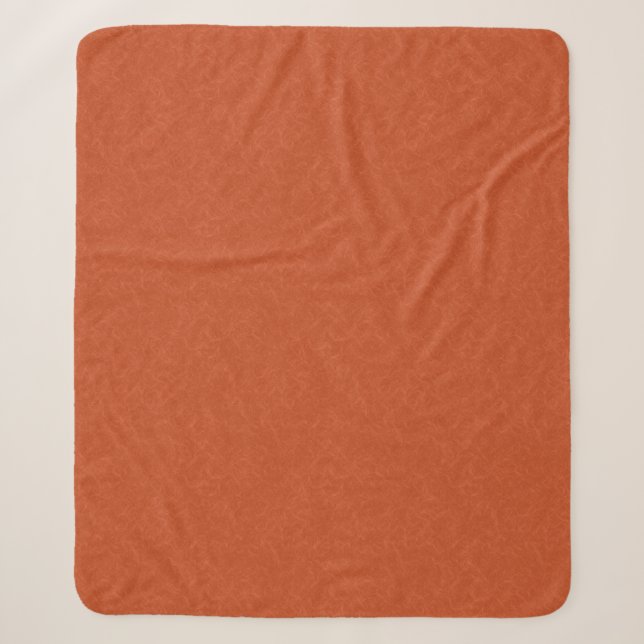 Orangefarbene texturierte Oberfläche mit wirbelnde Sherpadecke (Vorderseite)