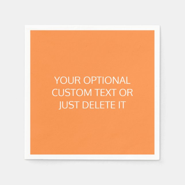 Orangefarbene, trendige Coctail-Party-Palette Serviette (Vorderseite)