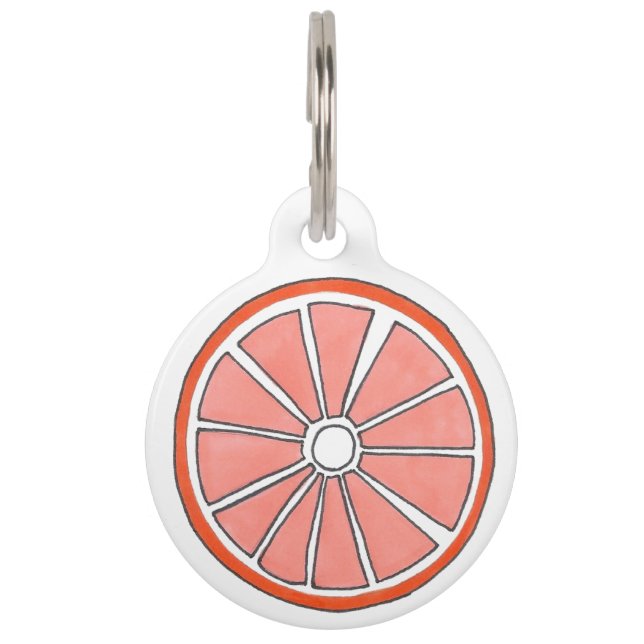 Orangefarbene tropische Zitrusfrüchte Slice Frucht Tiermarke (Vorderseite)