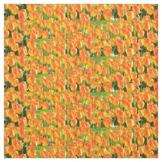 Orangefarbene Tulpen Stoff (Muster)