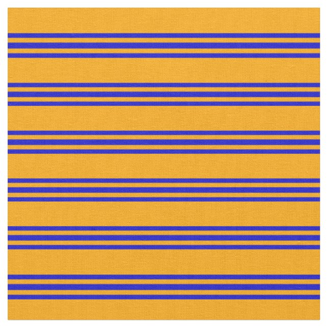 Orangefarbene und blaue Streifen/Linienmuster Stoff (Nahaufnahme)