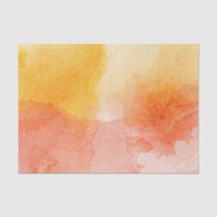 Orangefarbene und gelbe Farbe Kunst Seidenpapier