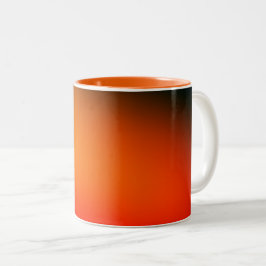 Orangefarbene und gelbe Kaffeesorten Zweifarbige Tasse