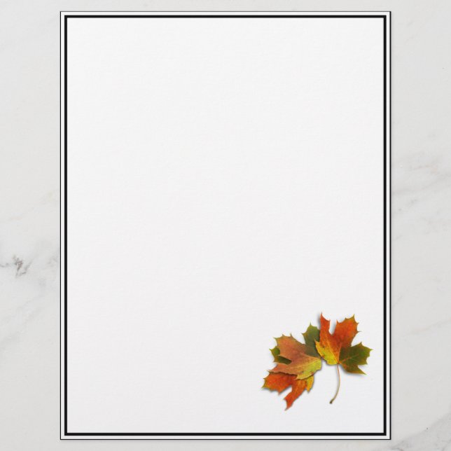 Orangefarbene und goldene Herbstblätter (Vorderseite)