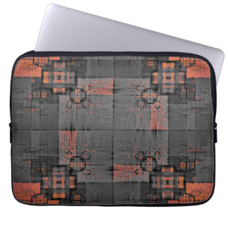 Orangefarbene und graue Crossroads Laptop-Tasche Laptopschutzhülle