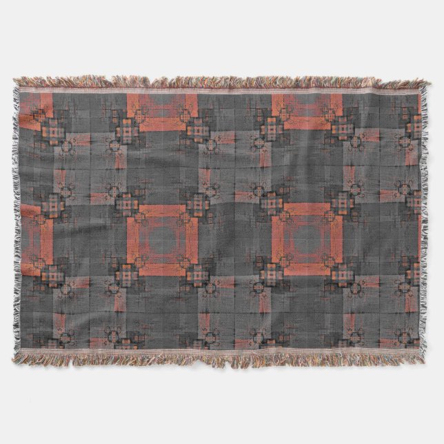 Orangefarbene und graue Kreuzung Decke (Vorderseite)