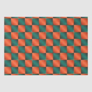 Orangefarbene und grüne Shiny-Karton Seidenpapier