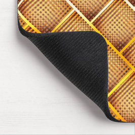 Orangefarbene und ockerfarbene Plätze mit abstrakt Mousepad