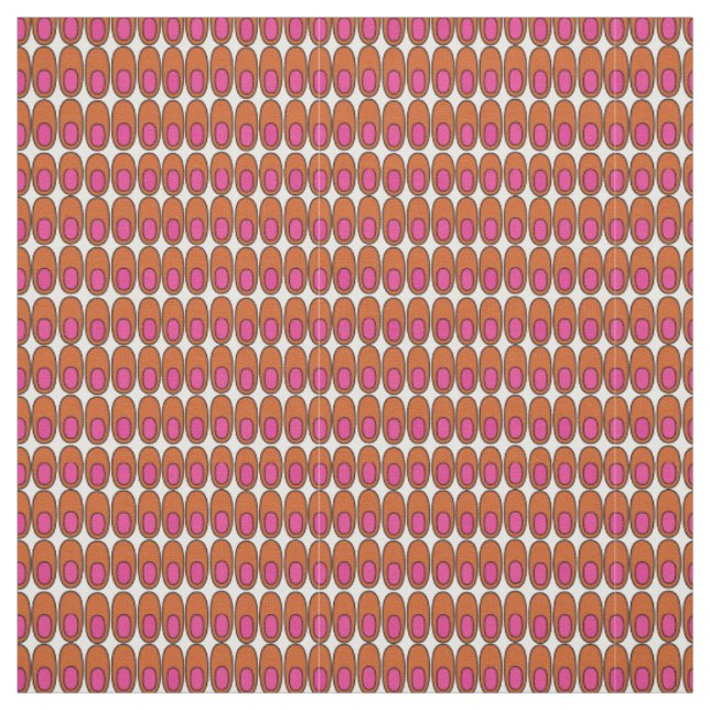 Orangefarbene und rosa Ovale Stoff (Muster)