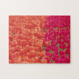 Orangefarbene und rosa Tulips Puzzle