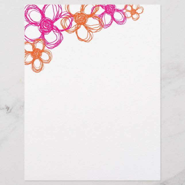 Orangefarbene und rosa wild lebende Blume (Vorderseite)