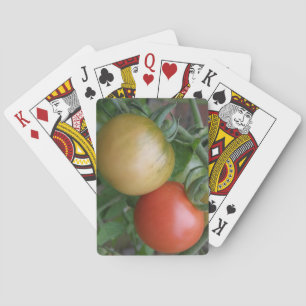 Orangefarbene und rote Tomaten Spielkarten