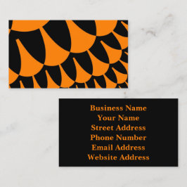 Orangefarbene und schwarze Skala Visitenkarte