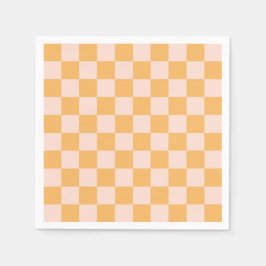 Orangefarbene und ungebleichte Seidenkarton Serviette