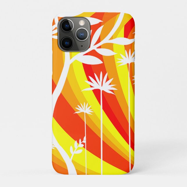 Orangefarbene und weiße botanische Illustration Case-Mate iPhone Hülle (Rückseite)