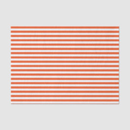 Orangefarbene und weiße Streifen Seidenpapier