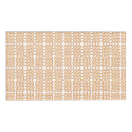 orangefarbene und weiße Tapeten mit Blumenmotiv Namenschild