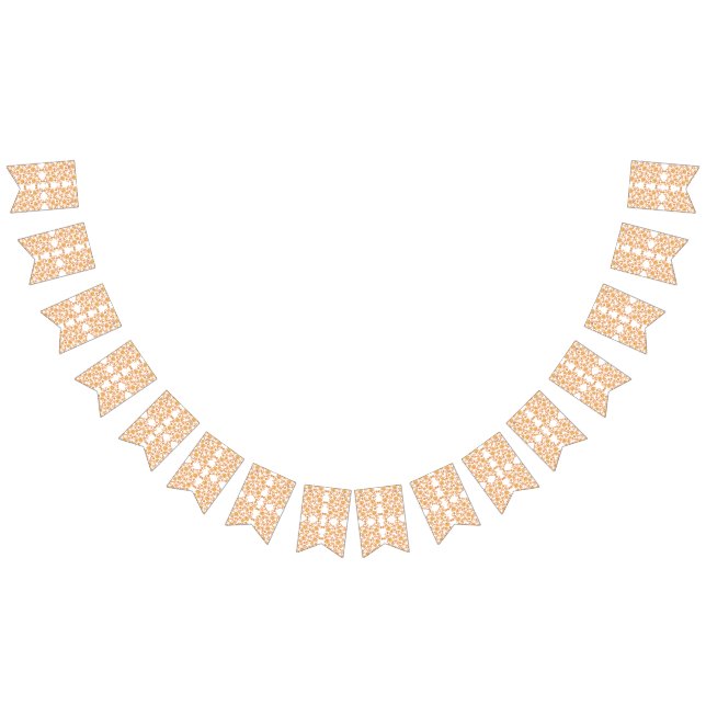 orangefarbene und weiße Tapeten mit Blumenmotiv Wimpelkette (Alle)