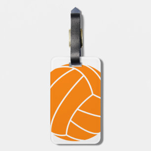 Orangefarbene und weiße Volleyball Gepäckanhänger
