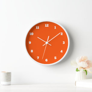 Orangefarbene Wall-Uhr mit kundenspezifischen Farb Uhr