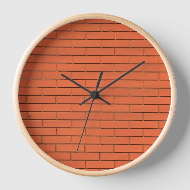 Orangefarbene Wandsperre Uhr (Vorderseite)