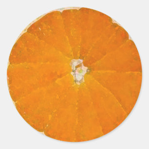 Orangefarbene Wasserfarbe - Aufkleber