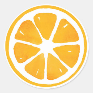 Orangefarbene Wasseroberfläche Runder Aufkleber