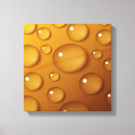 Orangefarbene Wassertropfengewebe Leinwanddruck
