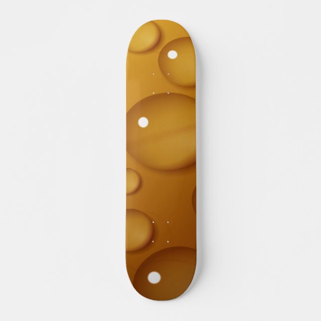 Orangefarbene Wassertropfengewebe Skateboard (Vorne)
