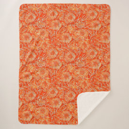 Orangefarbene weiche Blume Sherpadecke