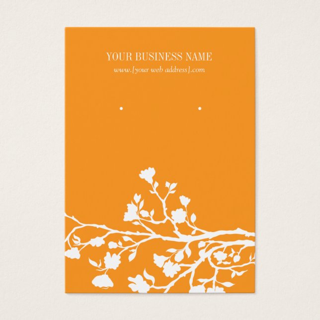 Orangefarbene weiße Blume benutzerdefinierte Earri (Vorderseite)