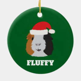 Orangefarbene, weiße und schwarze Guinea Keramik Ornament