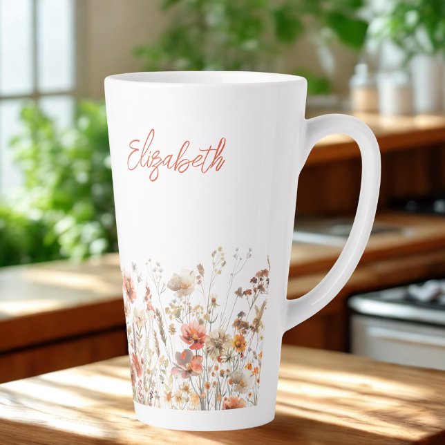 Orangefarbene Wildblume Milchtasse (Von Creator hochgeladen)