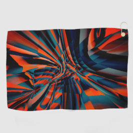 Orangefarbene zeichn von Quadraten, die auf der ge Golfhandtuch